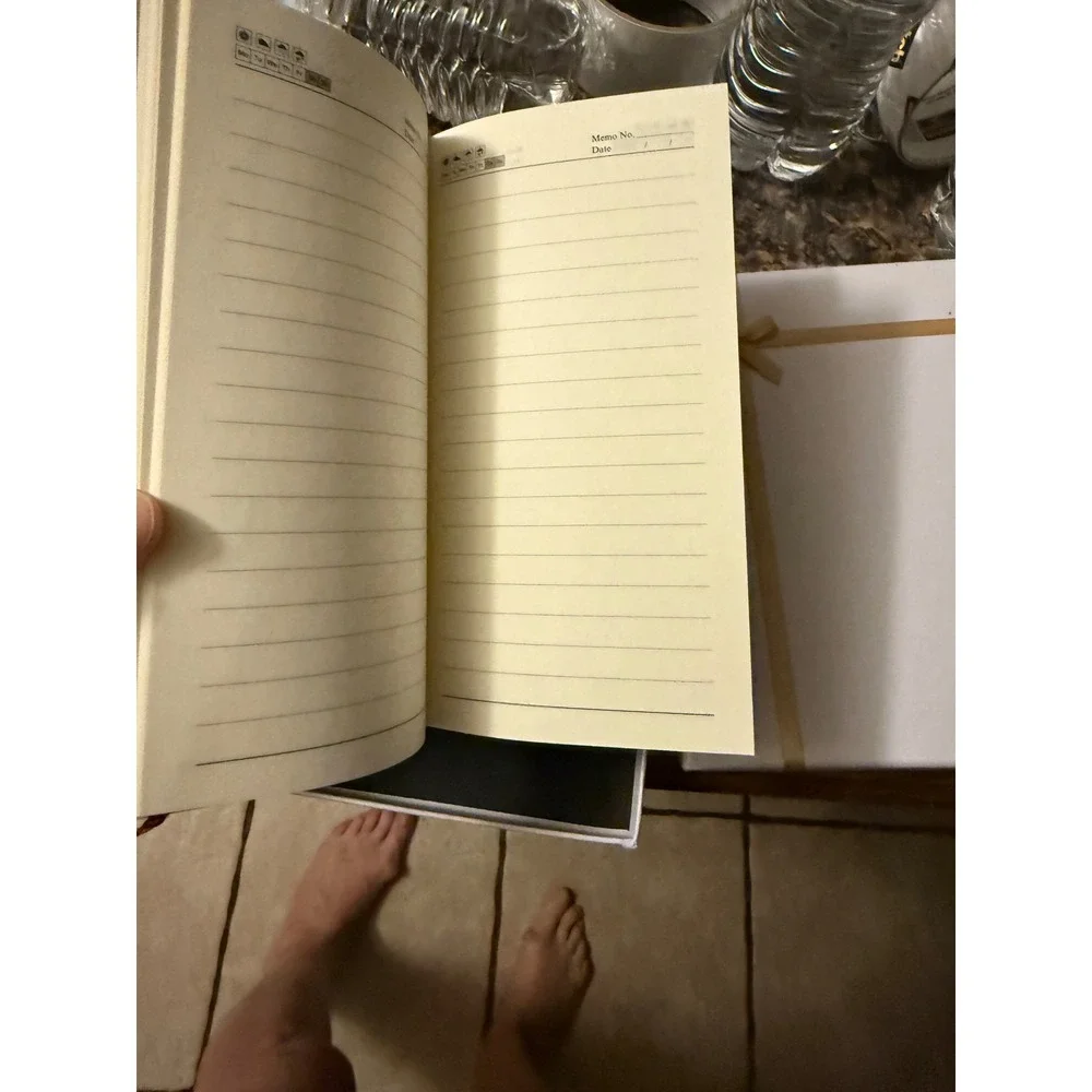 Difference Maker Gift Set‎ Journal and 3 Glitter Marble Pens Gold White Tan Box